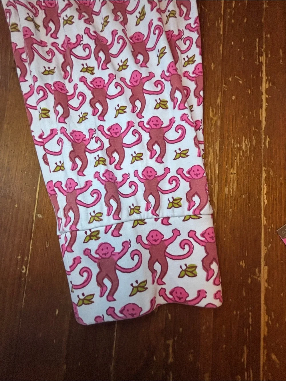 Roller Rabbit monkey print two piece set. Medium. 100% Pima cotton